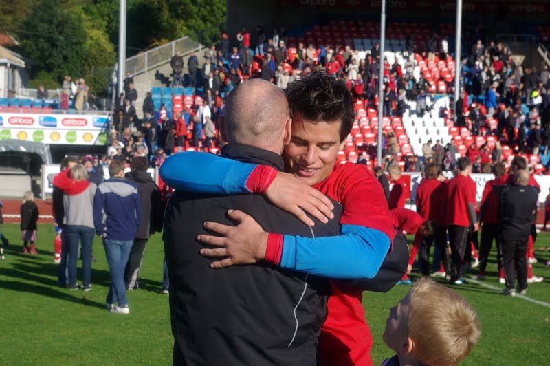 Fra opprykkskampen mot Pors 13.okt 2012. Vard vinner 2-0